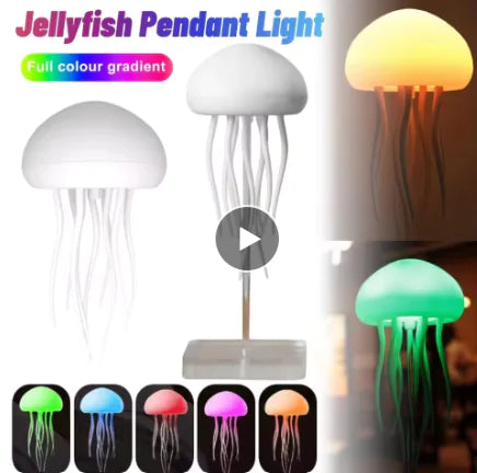USB Jellyfish Lamp – Colorful LED Mood Light with Voice Control
